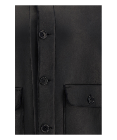 Shop Salvatore Santoro Leather Jackets In Black
