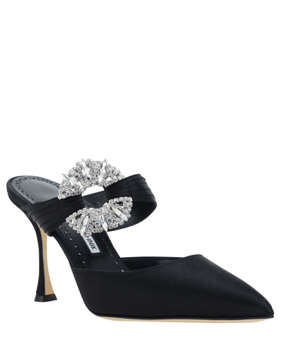 Shop Manolo Blahnik Maidugura Heeled Mules In Black