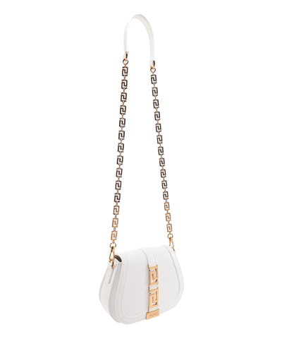 Shop Versace Greca Goddess Crossbody Bag In White