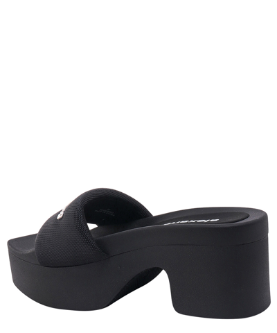 Alexander Wang Sandalo Slide Platform Con Logo In Black