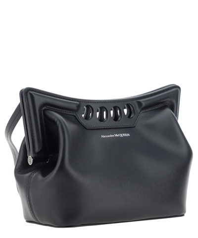Shop Alexander Mcqueen Peak Handbag In Black