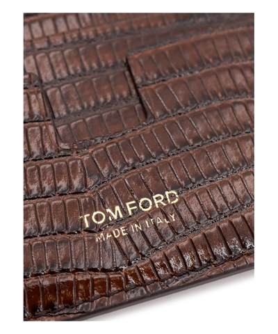 Shop Tom Ford Credit Card Holder In Brown