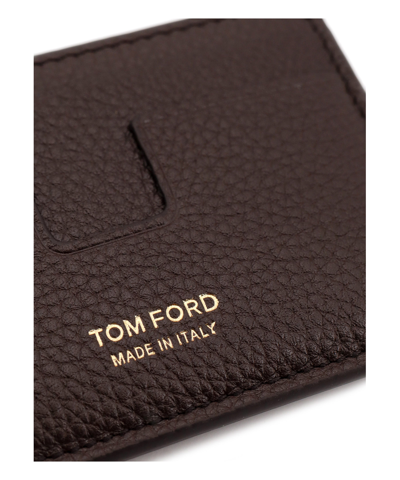 Shop Tom Ford Credit Card Holder In Brown
