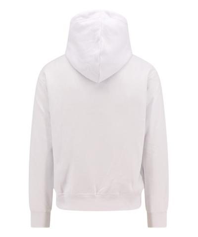 Dsquared2 Men Cotton Sweatshirt With Frontal Print In White