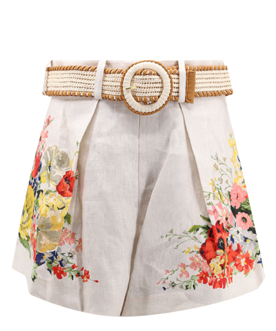 Shop Zimmermann Shorts In Beige