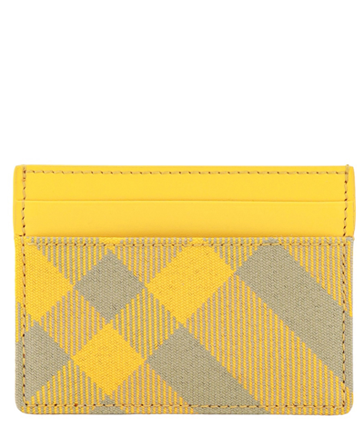 Shop Burberry Credit Card Holder In Yellow