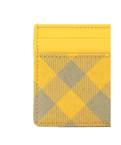 Shop Burberry Credit Card Holder In Yellow