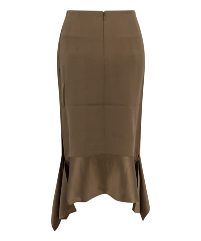 Shop Totême Midi Skirt In Grey