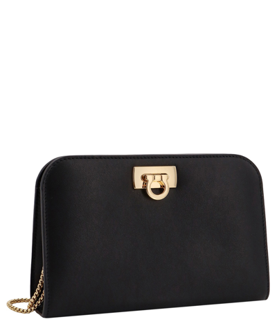 Shop Ferragamo Diana Crossbody Bag In Black