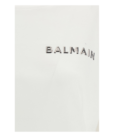 Shop Balmain Crop Top In White