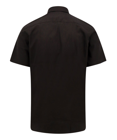Shop Burberry Sherfield Short Sleeve Shirt In Black