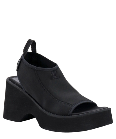 Shop Courrèges Heeled Sandals In Black