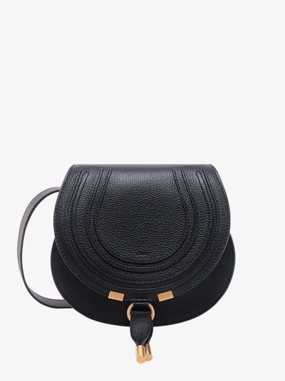 Shop Chloé Chloe' Woman Marcie Woman Black Shoulder Bags