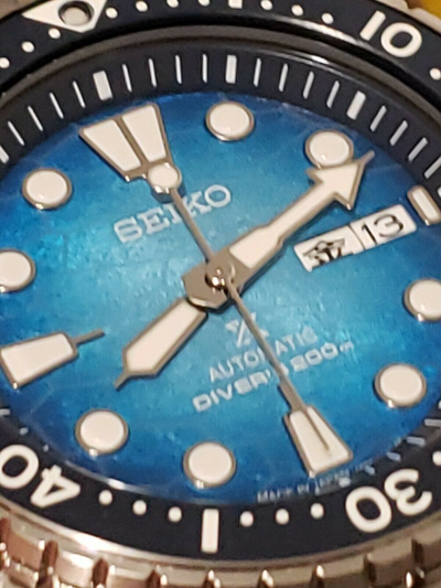 Pre-owned Seiko Prospex Blue Unisex Adult Watch - Srph59 Extra Blue Band