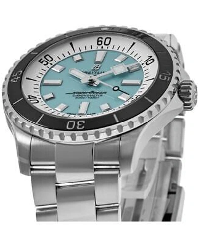 Pre-owned Breitling Superocean Automatic 44 Turquoise Dial Men's Watch A17376211l2a1