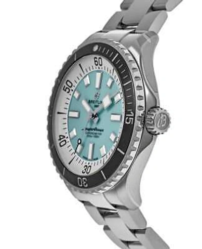 Pre-owned Breitling Superocean Automatic 44 Turquoise Dial Men's Watch A17376211l2a1