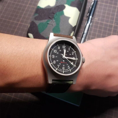 Pre-owned Merkur Mens Pilot Watches Retro Watch Manual Wind Mechanical Wristwatch M01d