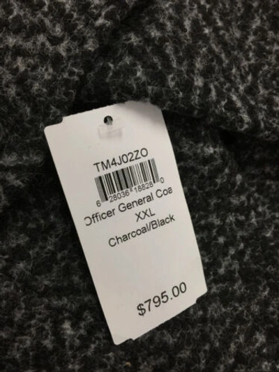 Pre-owned Twenty Montreal $796  Men's Gray Drummond Chevron Wool Overcoat Jacket Size 2xl