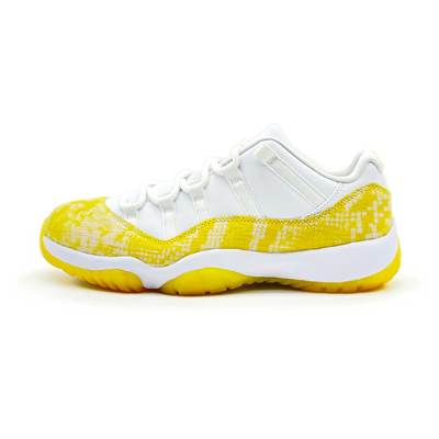 Pre-owned Jordan Ah7860-107 Nike Wmns Air  11 Retro Low Yellow Snake Skin Gold