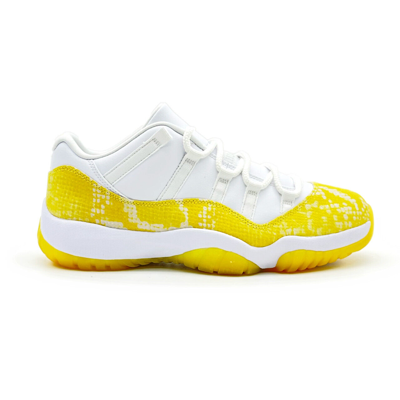 Pre-owned Jordan Ah7860-107 Nike Wmns Air  11 Retro Low Yellow Snake Skin Gold