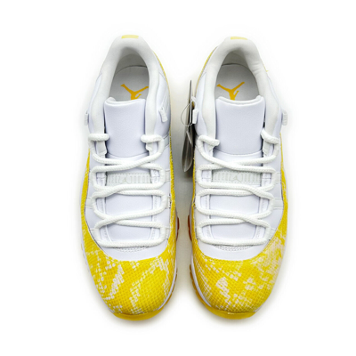 Pre-owned Jordan Ah7860-107 Nike Wmns Air  11 Retro Low Yellow Snake Skin Gold