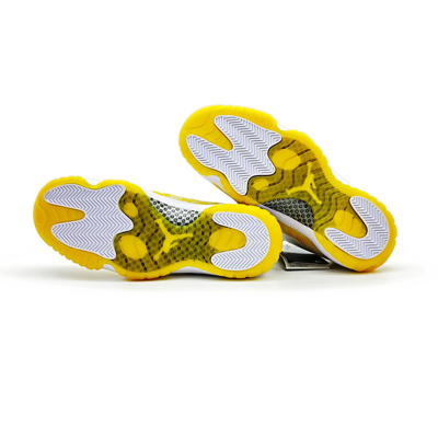 Pre-owned Jordan Ah7860-107 Nike Wmns Air  11 Retro Low Yellow Snake Skin Gold