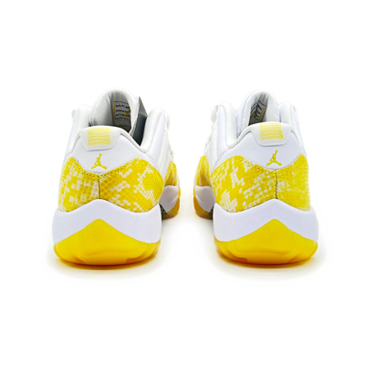 Pre-owned Jordan Ah7860-107 Nike Wmns Air  11 Retro Low Yellow Snake Skin Gold