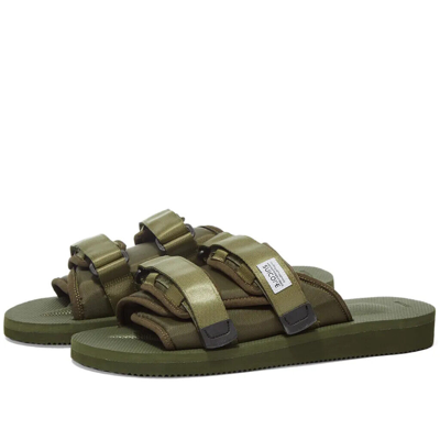 Pre-owned Suicoke Moto-cab Sandals Olive In Green