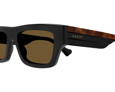 Pre-owned Gucci Sunglasses Gg1301s-004-59 Black Frame Brown Lenses