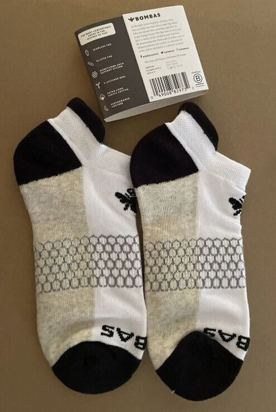 Pre-owned Bombas Honeycomb Ankle Socks 30 Pairs Black & White Size Med