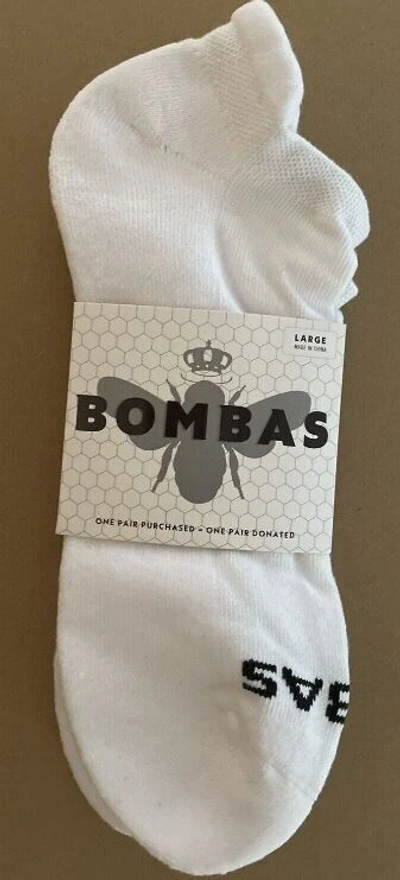 Pre-owned Bombas Women's Honeycomb Original Ankle Socks 30 Pairs White Size Large