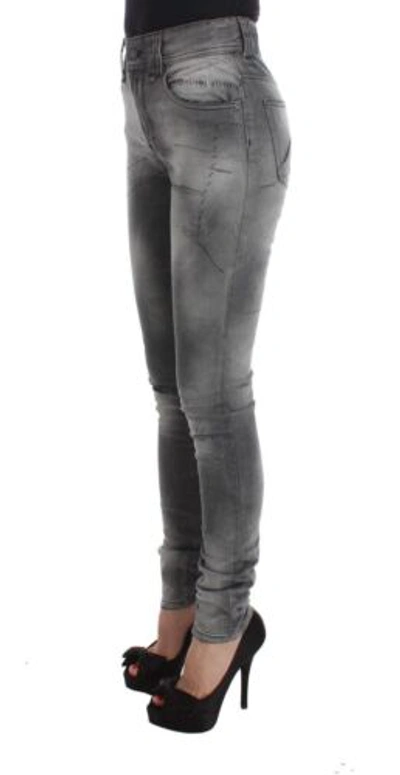 Pre-owned John Galliano Women Gray Jeans Pants Cotton Blend Pattern Stretch Denim Trousers