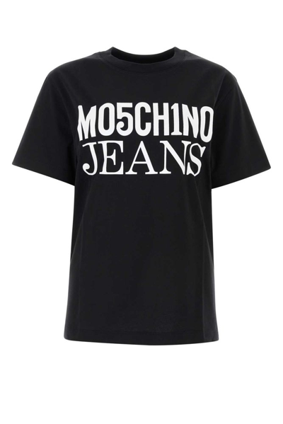 Shop Moschino Jeans Logo In Black