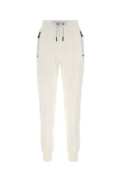 Shop Moncler Grenoble Woman Ivory  Grenoble Day-namic Joggers In White
