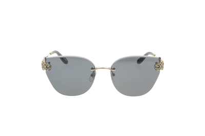 Shop Chopard Eyewear Cat In Gold