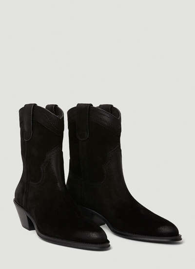 Shop Saint Laurent Women Lukas 45mm Western Boots In Black