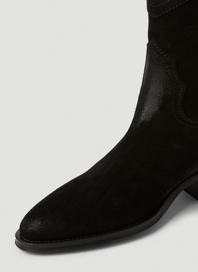 Shop Saint Laurent Women Lukas 45mm Western Boots In Black