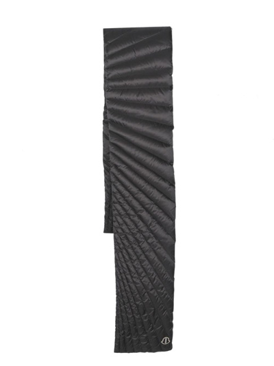 Moncler Genius Moncler + Rick Owens Man Scarf Black Size - Polyester In Nero