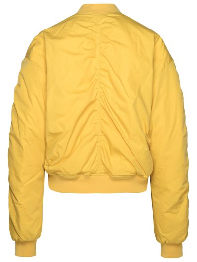 Shop Marant Etoile Bessime Yellow Cotton Blend Bomber Jacket