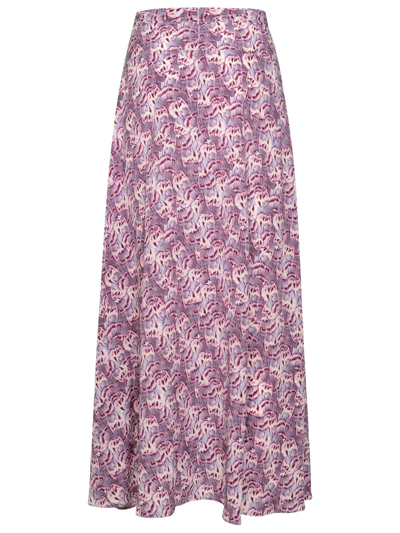 Shop Isabel Marant Sakura Mallow Silk Blend Skirt In Violet