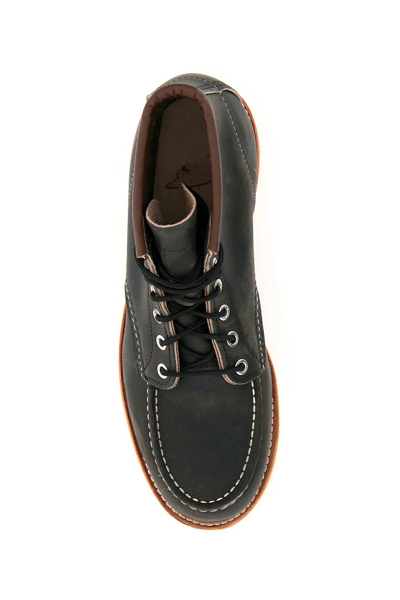 Shop Red Wing Classic Moc Ankle Boots In Charcoal (black)
