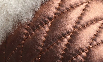 Shop Bearpaw Effie Genuine Sheepskin Fur Lined Slipper In Bronze