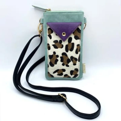 Shop House Of Disaster Animal Print Purple Leopard Phone Wallet