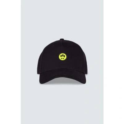 Shop Barrow Minimal Smiley Logo Cap Black