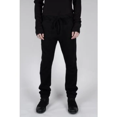 Shop Hannes Roether Boiled Wool Trousers Black