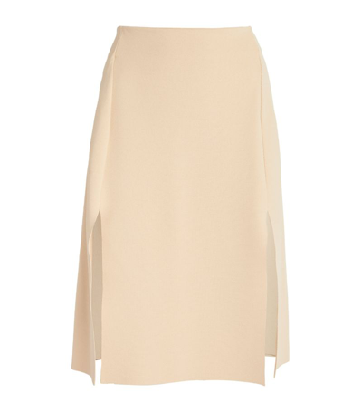 Shop Stella Mccartney Knitted Mini Skirt In Neutral