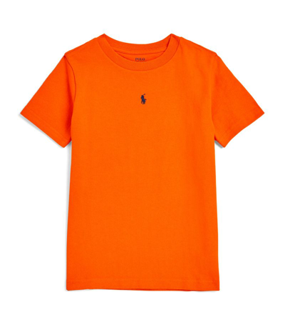 Shop Ralph Lauren Logo T-shirt (2-7 Years) In Orange