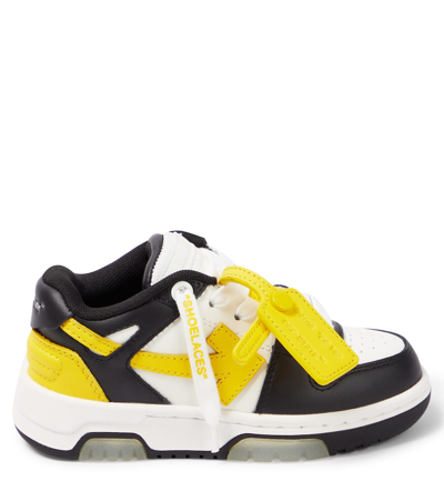 Shop Off-white Out Of Office Leather Sneakers In Yellow