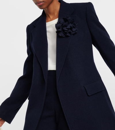 Shop Chloé Wool And Cashmere Blazer In Blue