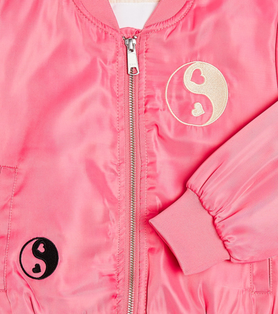 Shop Molo Hella Appliqué Bomber Jacket In Pink